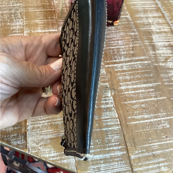 COACH, Black Mini C monogram canvas and leather credit card holder and key chain - Picture 7 of 8